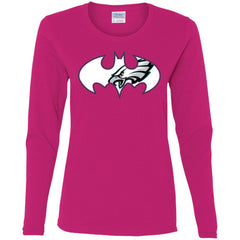 We Are The Philadelphia Eagles Batman Nfl Mashup Women Long Sleeve Shirt Women Long Sleeve Shirt - parenttees