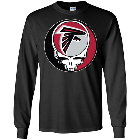 Atlanta Falcons Grateful Dead Steal Your Face Football Nfl Shirts Men Long Sleeve Shirt Black / S Men Long Sleeve Shirt - parenttees