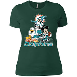 Mickey Mouse Miami Dolphins American Football Nfl Sports Shirt Women Cotton T-Shirt