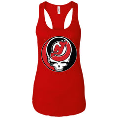New Jersey Devils Grateful Dead Steal Your Face Hockey Nhl Shirts Women Tank Top Women Tank Top - parenttees