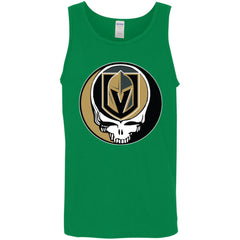 Vegas Golden Knights Grateful Dead Steal Your Face Hockey Nhl Shirts Men Cotton Tank Men Cotton Tank - parenttees