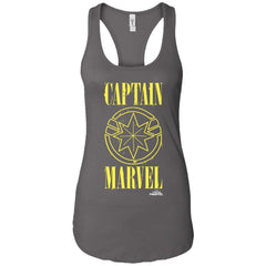 Captain Marvel Yellow Paint Drip Logo Women Tank Top Women Tank Top - parenttees