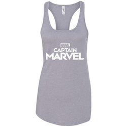 Marvel Captain Marvel Movie Logo White Women Tank Top