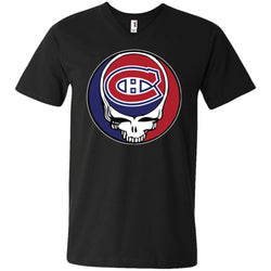 Montreal Canadiens Grateful Dead Steal Your Face Hockey Nhl Shirts Men V-Neck T-Shirt