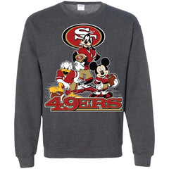 Mickey Mouse San Francisco 49ers American Football Nfl Sports Shirt Crewneck Pullover Sweatshirt Crewneck Pullover Sweatshirt - parenttees