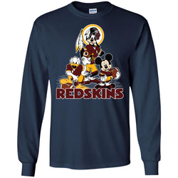 Mickey Mouse Washington Redskins American Football Nfl Sports Shirt Men Long Sleeve Shirt