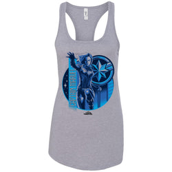 Captain Marvel Reflective Blue Circle Logo Women Tank Top