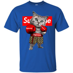 Supreme Boxing Cat Best Funny T-shirt Men Cotton T-Shirt Men Cotton T-Shirt - parenttees