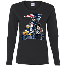 Mickey Mouse New England Patriots American Football Nfl Sports Shirt Women Long Sleeve Shirt