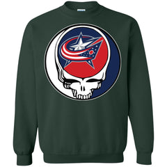 Columbus Blue Grateful Dead Steal Your Face Hockey Nhl Shirts Crewneck Pullover Sweatshirt Crewneck Pullover Sweatshirt - parenttees