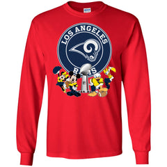 Nfl – Los Angeles Rams Super Bowl 2019 Mickey Mouse Minnie Mouse Donald Duck Daisy Duck Football Men Long Sleeve Shirt Men Long Sleeve Shirt - parenttees