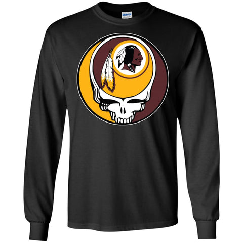 Washington Redskins Grateful Dead Steal Your Face Football Nfl Shirts Men Long Sleeve Shirt Black / S Men Long Sleeve Shirt - parenttees