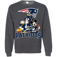 Mickey Mouse New England Patriots American Football Nfl Sports Shirt Crewneck Pullover Sweatshirt Crewneck Pullover Sweatshirt - parenttees