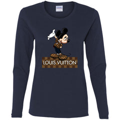 Louis Vuitton Mickey T-shirt Women Long Sleeve Shirt Women Long Sleeve Shirt - parenttees