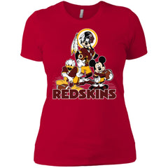 Mickey Mouse Washington Redskins American Football Nfl Sports Shirt Women Cotton T-Shirt Women Cotton T-Shirt - parenttees