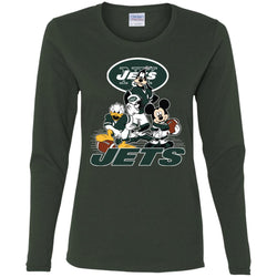 Mickey Mouse New York Jets American Football Nfl Sports Shirt Women Long Sleeve Shirt