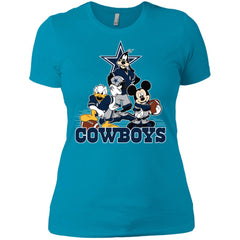 Mickey Mouse Dallas Cowboys American Football Nfl Sports Shirt Women Cotton T-Shirt Women Cotton T-Shirt - parenttees