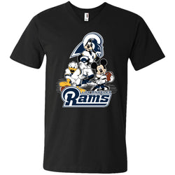 Mickey Mouse Los Angeles Rams American Football Nfl Sports Shirt Men V-Neck T-Shirt