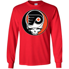 Philadelphia Flyers Grateful Dead Steal Your Face Hockey Nhl Shirts Men Long Sleeve Shirt Men Long Sleeve Shirt - parenttees