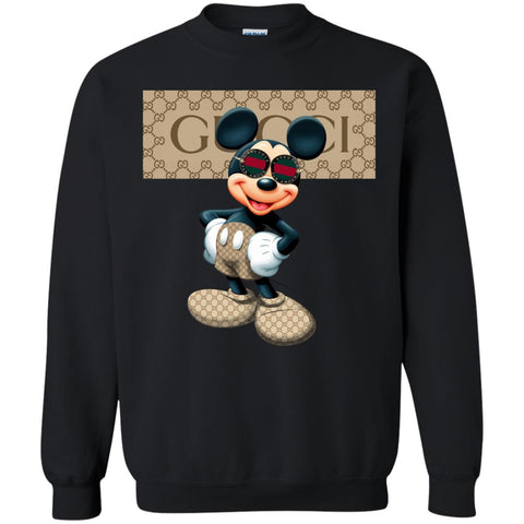 Gucci Mickey Gift Birthday T-shirt Crewneck Pullover Sweatshirt Black / S Crewneck Pullover Sweatshirt - parenttees