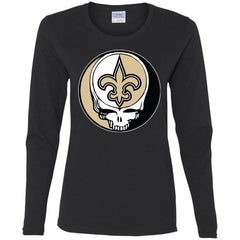 New Orleans Saints Grateful Dead Steal Your Face Football Nfl Shirts Women Long Sleeve Shirt Women Long Sleeve Shirt - parenttees