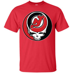 New Jersey Devils Grateful Dead Steal Your Face Hockey Nhl Shirts Men Cotton T-Shirt