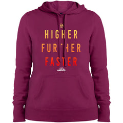 Marvel Captain Marvel Movie Higher Faster Women Hooded Sweatshirt Women Hooded Sweatshirt - parenttees