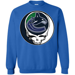 Vancouver Canucks Grateful Dead Steal Your Face Hockey Nhl Shirts Crewneck Pullover Sweatshirt Crewneck Pullover Sweatshirt - parenttees