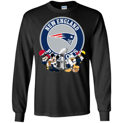 Nfl – New England Patriots Super Bowl 2019 Mickey Mouse Minnie Mouse Donald Duck Daisy Duck Football Men Long Sleeve Shirt