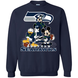 Mickey Mouse Seattle Seahawks American Football Nfl Sports Shirt Crewneck Pullover Sweatshirt