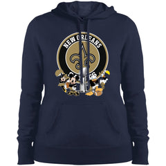 Nfl – New Orleans Saints Super Bowl 2019 Mickey Mouse Minnie Mouse Donald Duck Daisy Duck Football Women Hooded Sweatshirt Women Hooded Sweatshirt - parenttees