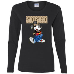 Gucci Mickey Mouse Trending T-Shirt Women Long Sleeve Shirt