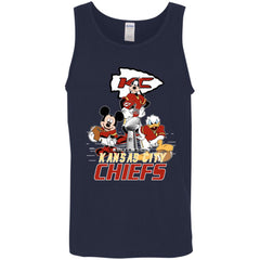 Nfl – Kansas City Chiefs Donald Duck Goofy Mickey Mouse Super Bowl 2019 Football Men Cotton Tank Men Cotton Tank - parenttees