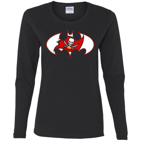 We Are The Tampa Bay Buccaneers Batman Nfl Mashup Women Long Sleeve Shirt Black / S Women Long Sleeve Shirt - parenttees