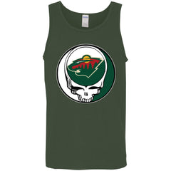 Minnesota Wild Grateful Dead Steal Your Face Hockey Nhl Shirts Men Cotton Tank Men Cotton Tank - parenttees