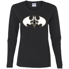 We Are The New Orleans Saints Batman Nfl Mashup Women Long Sleeve Shirt Women Long Sleeve Shirt - parenttees