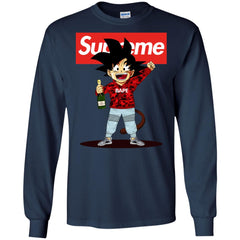 Supreme Songoku T-shirt Men Long Sleeve Shirt Men Long Sleeve Shirt - parenttees