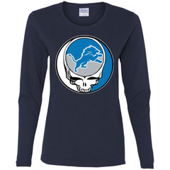 Detroit Lions Grateful Dead Steal Your Face Football Nfl Shirts Women Long Sleeve Shirt Women Long Sleeve Shirt - parenttees