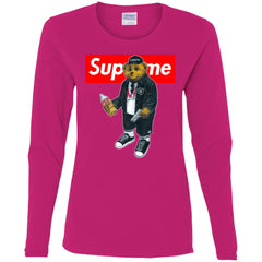 Supreme Bear Guns T-shirt Women Long Sleeve Shirt Women Long Sleeve Shirt - parenttees