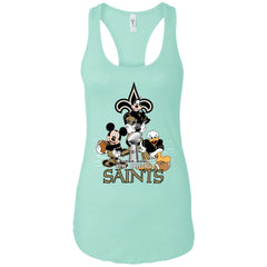 Nfl – New Orleans Saints Donald Duck Goofy Mickey Mouse Super Bowl 2019 Football Women Tank Top Women Tank Top - parenttees