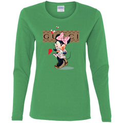 Couple Gucci Minnie Tshirt Valentine's Day Women Long Sleeve Shirt Women Long Sleeve Shirt - parenttees