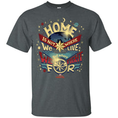 Captain Marvel Home Is What We Fight For Men Cotton T-Shirt Men Cotton T-Shirt - parenttees