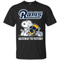 Los Angeles Rams Gateway To Victory Super Bowl 2019 Snoopy Football Nfl Men Cotton T-Shirt Men Cotton T-Shirt - parenttees