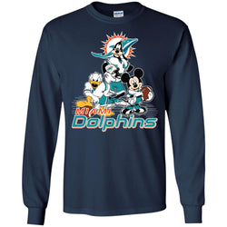 Mickey Mouse Miami Dolphins American Football Nfl Sports Shirt Men Long Sleeve Shirt