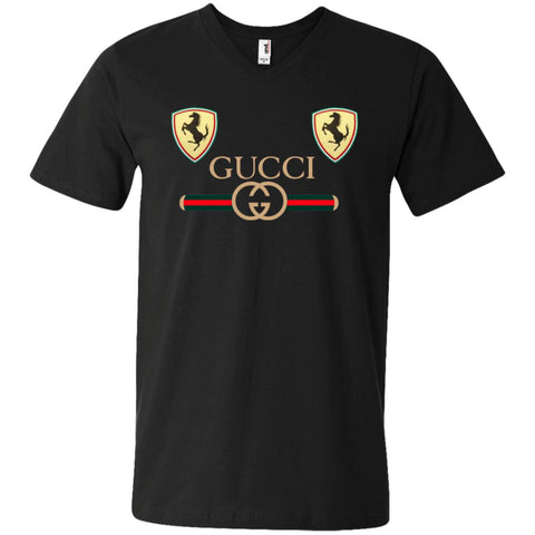 Best Gucci Ferrari New T-shirt Men V-Neck T-Shirt Black / S Men V-Neck T-Shirt - parenttees