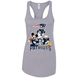 Nfl - New England Patriots Donald Duck Goofy Mickey Mouse Super Bowl 2019 Football Women Tank Top