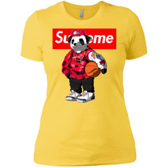 Supreme Bear Basketball T-shirt Women Cotton T-Shirt Women Cotton T-Shirt - parenttees