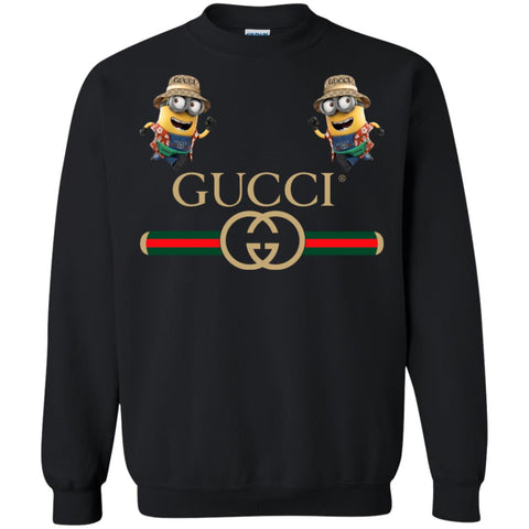 Gucci T-shirt Minion Funny Film T-shirt Crewneck Pullover Sweatshirt Black / S Crewneck Pullover Sweatshirt - parenttees