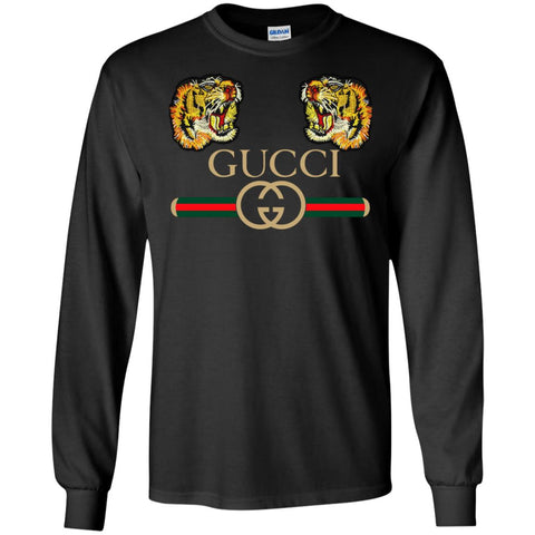 Gucci Tiger Love T-shirt Men Long Sleeve Shirt Black / S Men Long Sleeve Shirt - parenttees