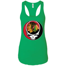 Chicago Blackhawks Grateful Dead Steal Your Face Hockey Nhl Shirts Women Tank Top